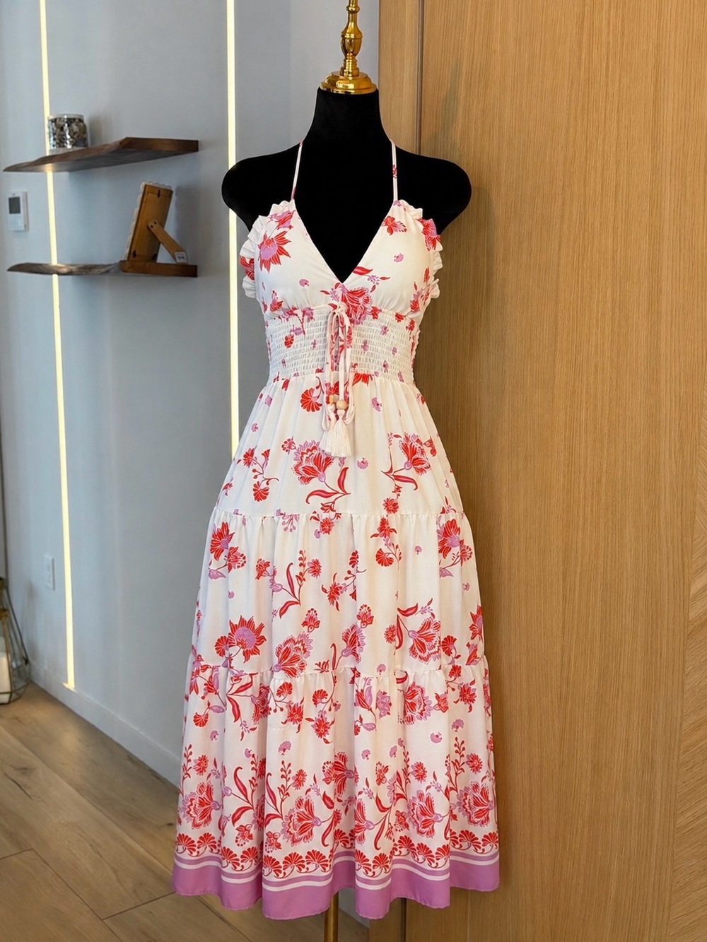 Dillard’s Coastal Granddaughter Halter Floral Smocked Midi Dress | Summer Muse